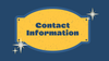 Contact Information  Banner Photo