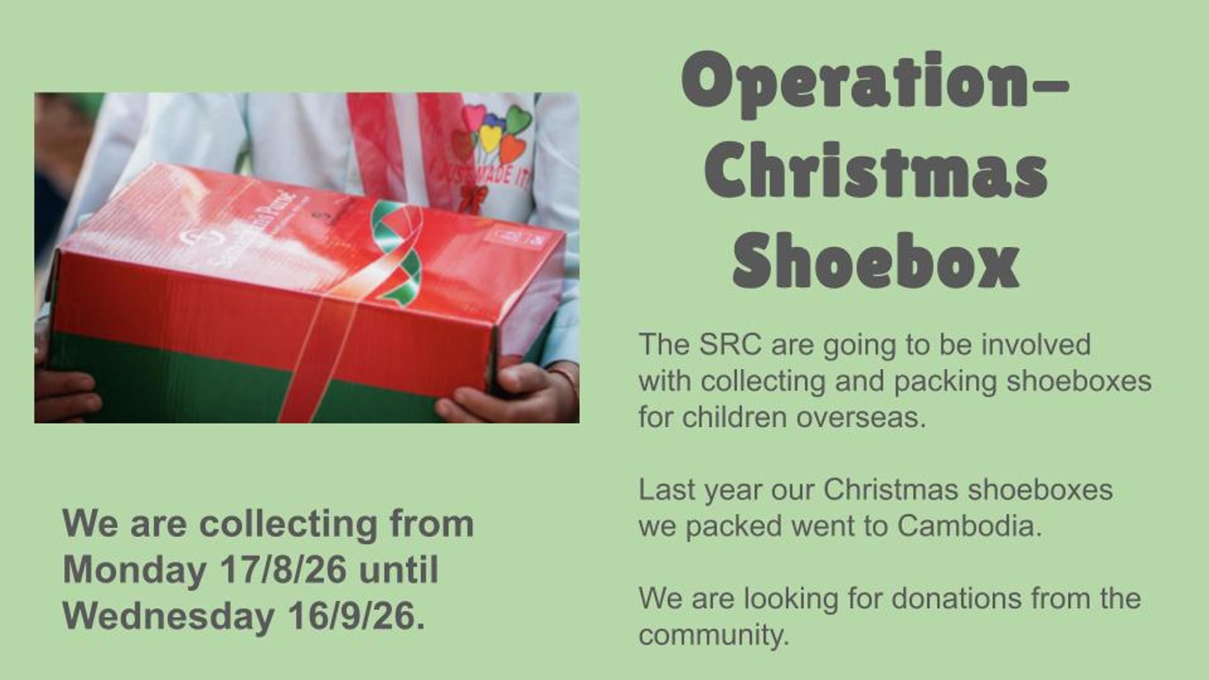 Operation - Christmas Shoebox Banner Photo