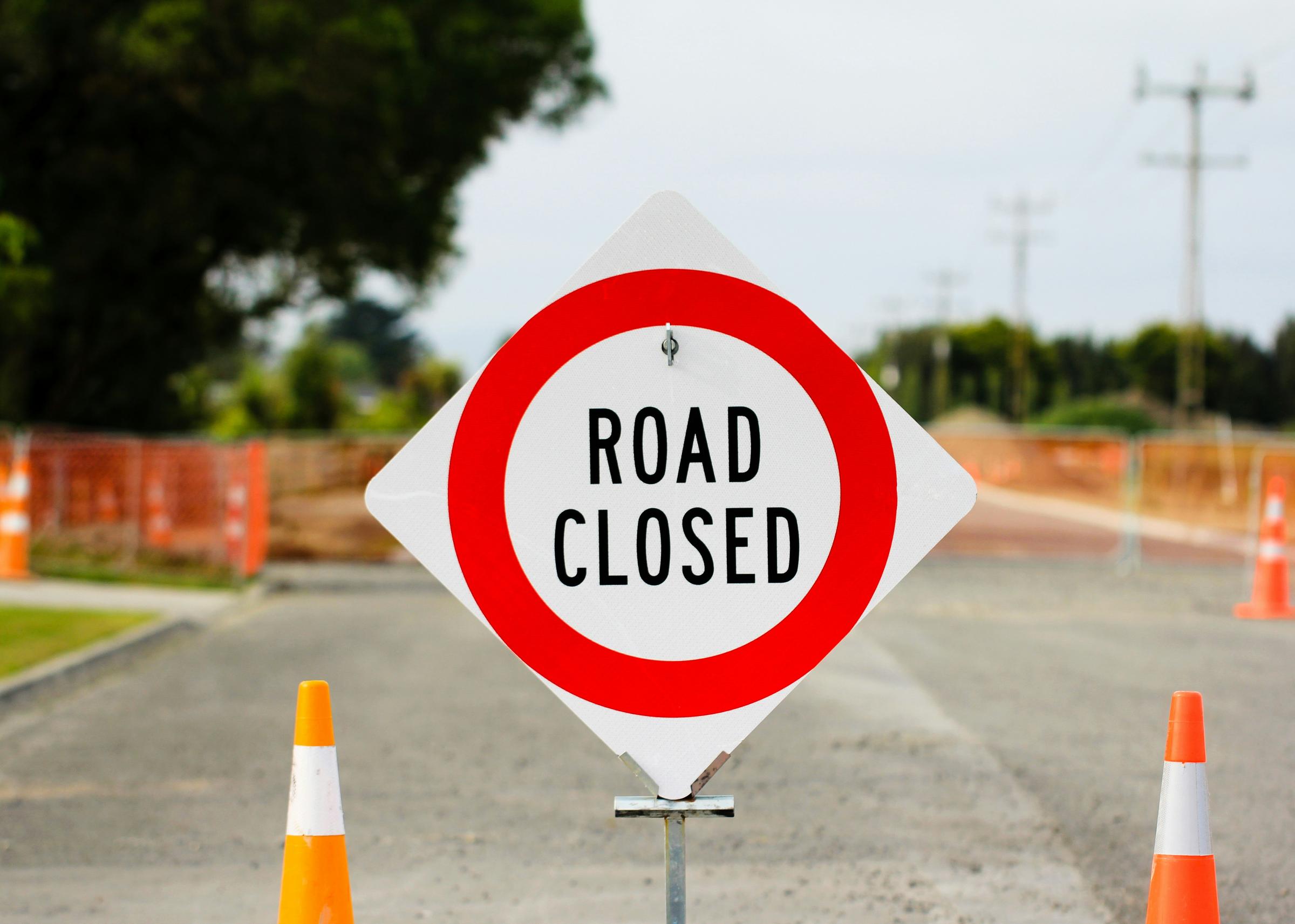 Road Closure Notice Banner Photo