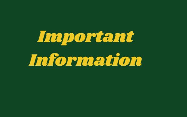 Important Information Banner Photo