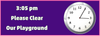 3:05 pm Playground Clears: Banner Photo