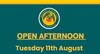 Open Afternoon Banner Photo