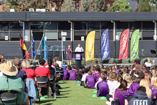 Centenary Whole School Assembly Banner Photo