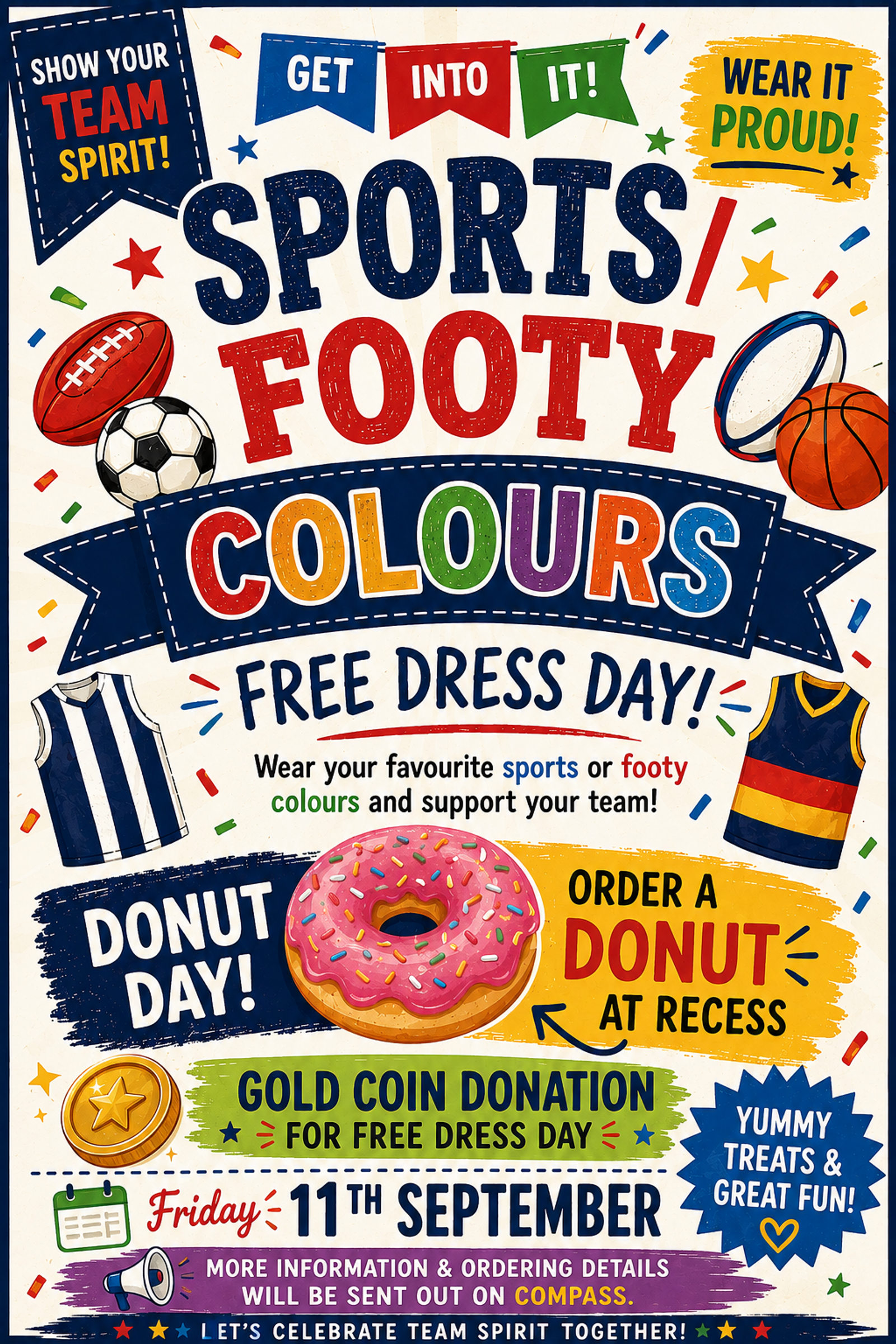 Sports/Footy Free Dress Day  Banner Photo