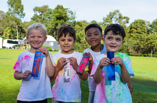 Primary Students Running the Distance Banner Photo