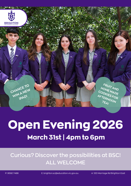 Brighton Secondary Open Evening Banner Photo