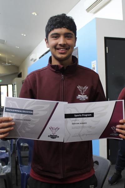 End of year celebrations - Years 7 - 10 Awards Banner Photo