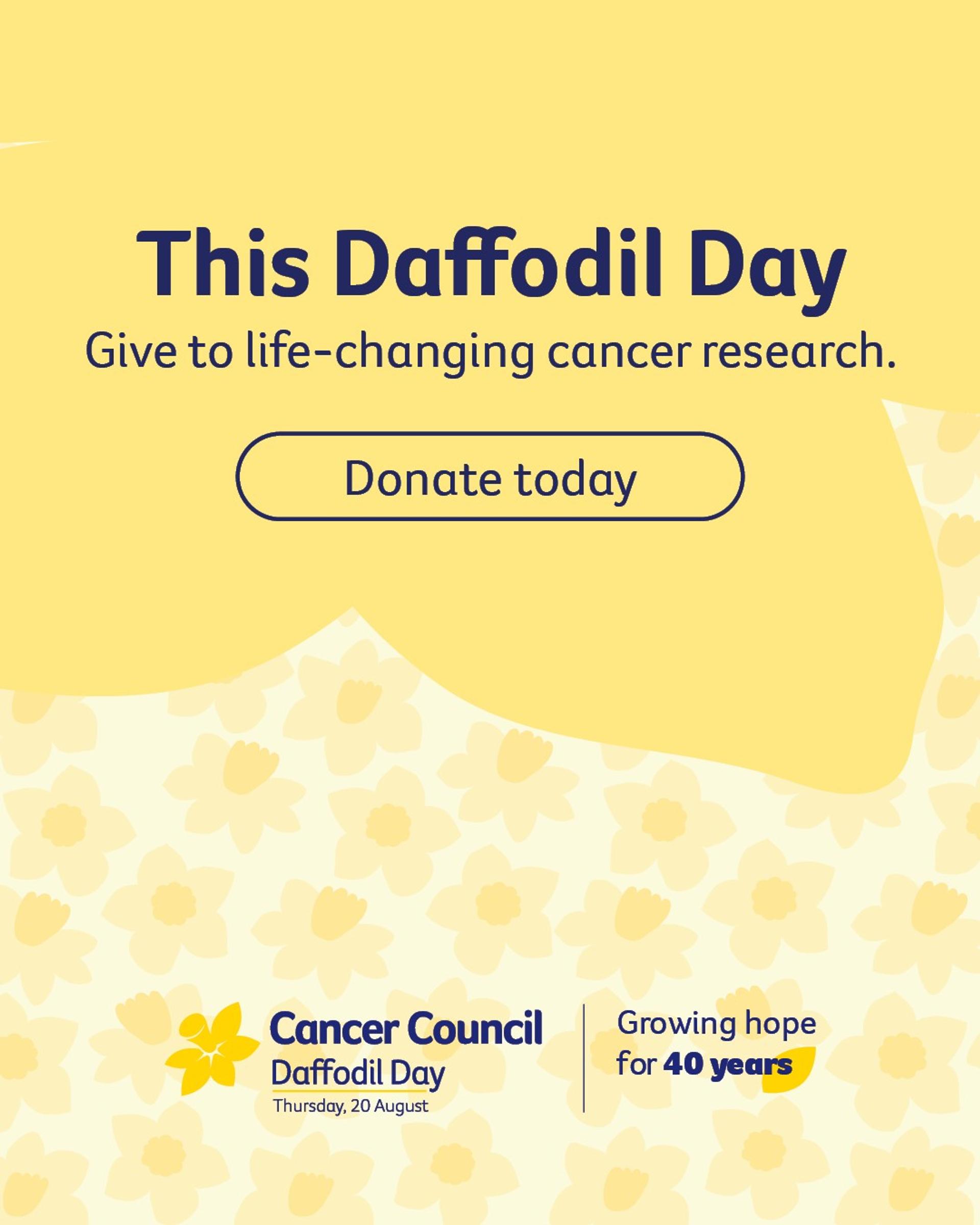 Daffodil Day 2026 Banner Photo