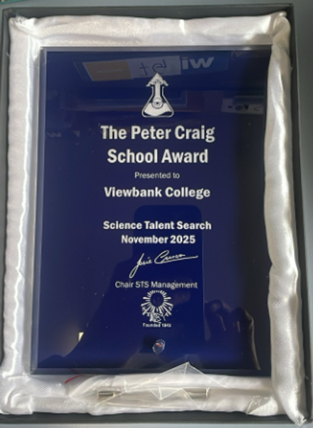 Peter Craig Award – Science Talent Search 2025! Banner Photo