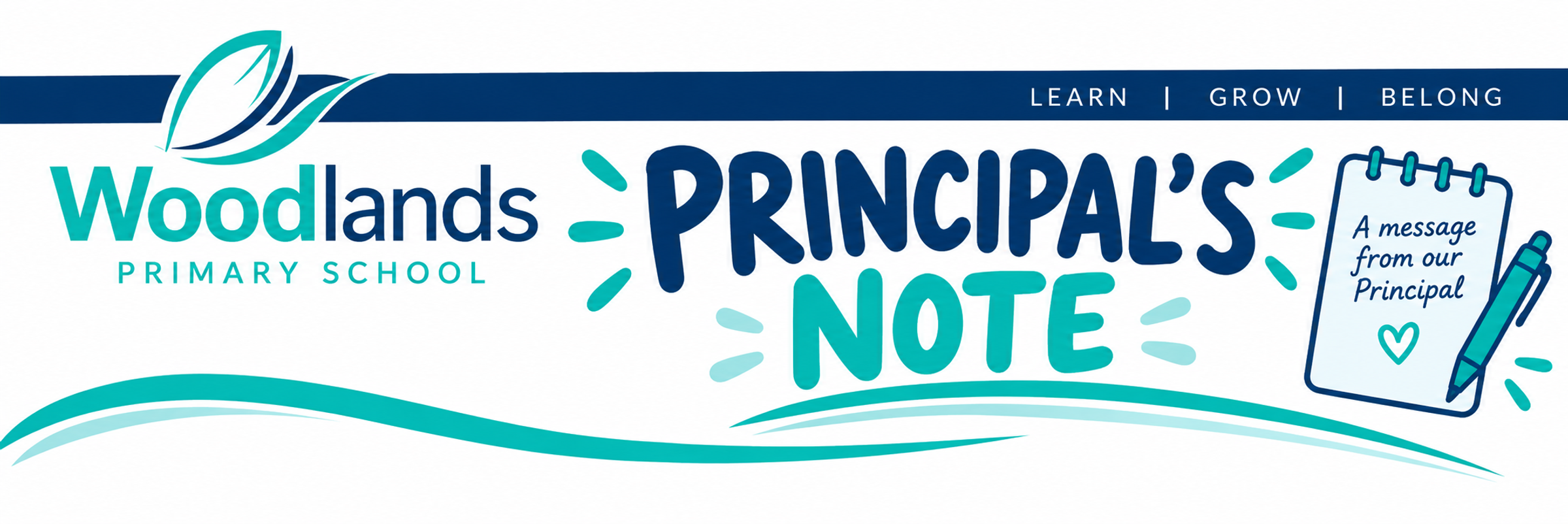 A note from our principal  Banner Photo