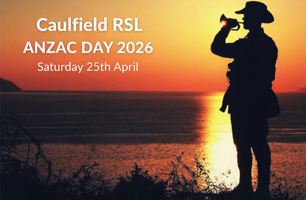 Caulfield RSL Anzac Day Service 2026 Banner Photo