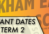 IMPORTANT DATES FOR TERM 2 Banner Photo