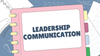 Leadership Communication Banner Photo