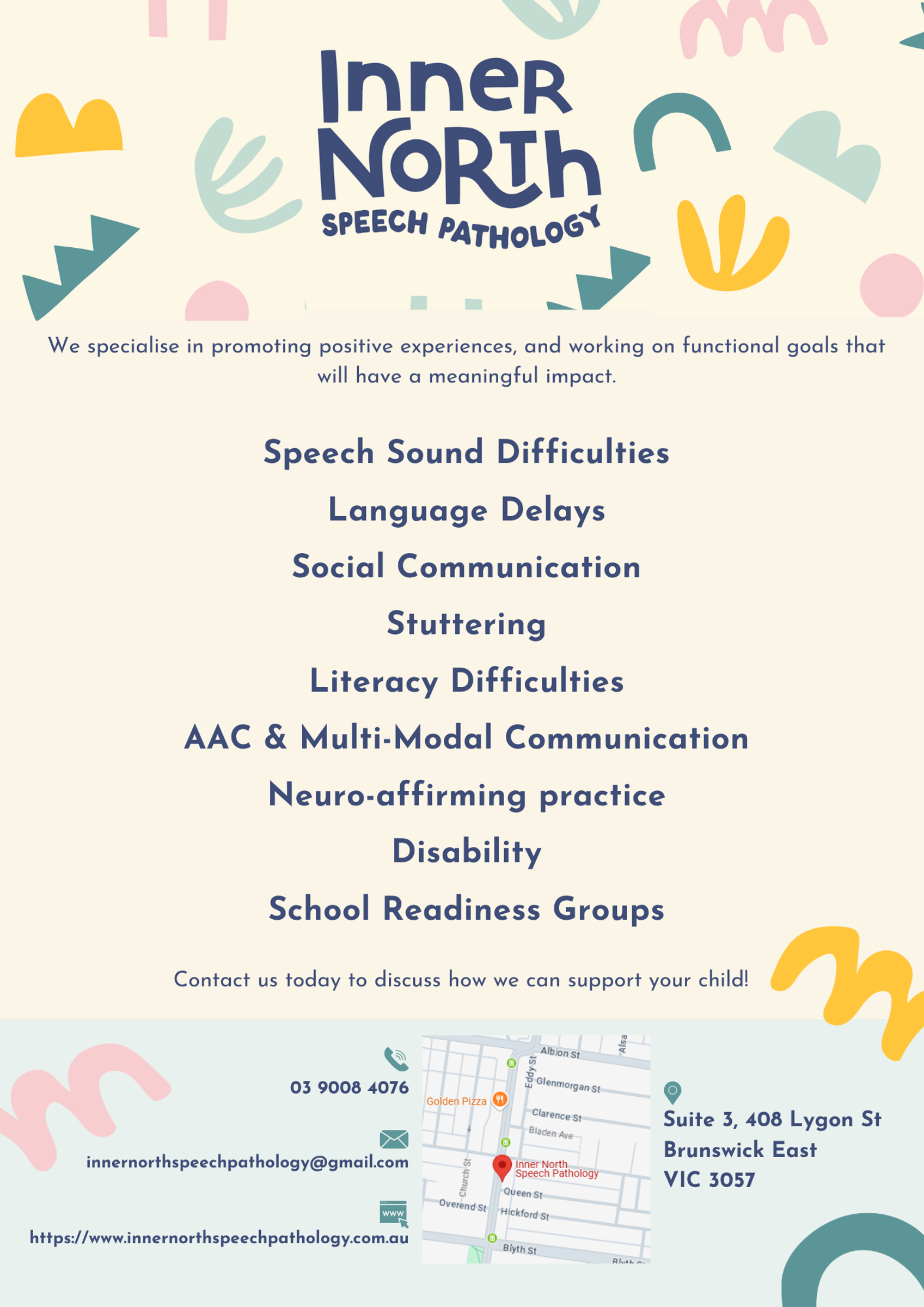 Inner North Speech Pathology Banner Photo
