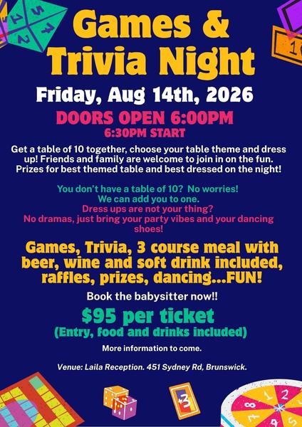 ENPS Games and Trivia Night! Banner Photo