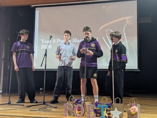 Year 8 Poetry Slam Banner Photo