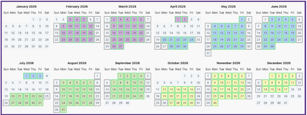 Calendar of Events:  Banner Photo