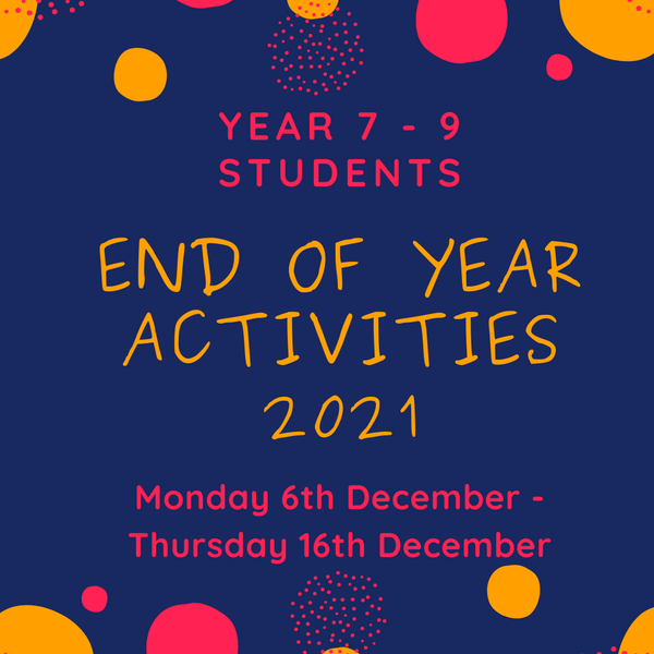 End of Year Activities Program Banner Photo