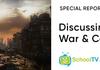 School TV-Discussing War and Conflict Banner Photo