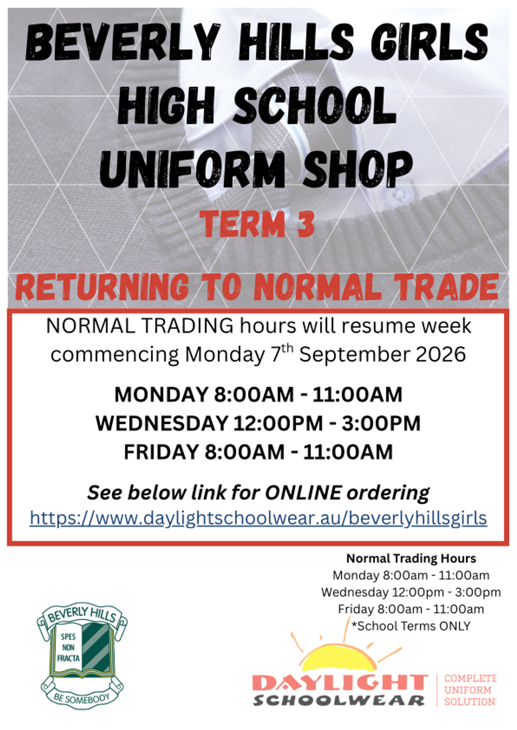 Daylight trading hours Banner Photo