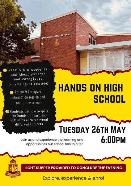 Hands on High School Banner Photo