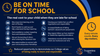 Be On Time For School Banner Photo
