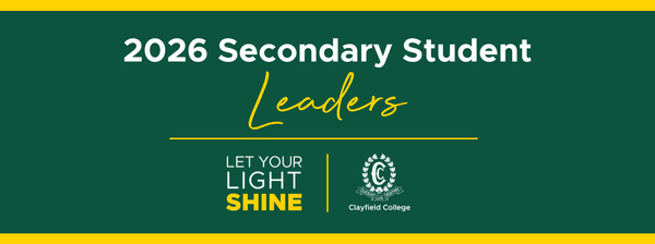 2026 Secondary Student Leaders Banner Photo