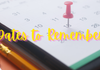 Dates to Remember Banner Photo