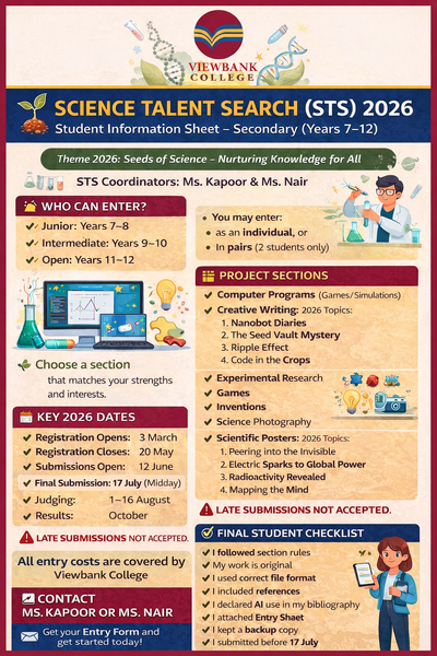  SCIENCE TALENT SEARCH Banner Photo