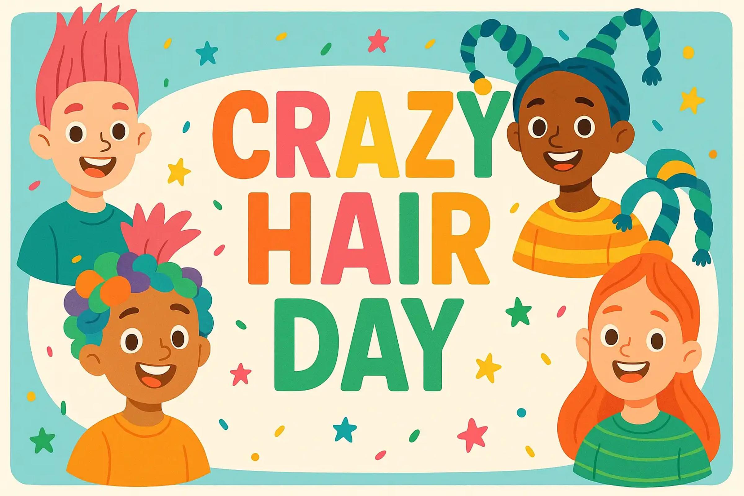 Crazy Hair Day Banner Photo