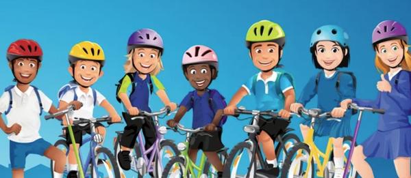Riding to School Banner Photo