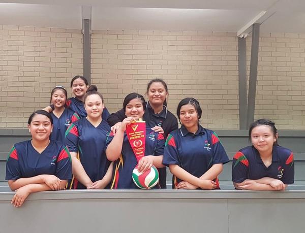 Year 7 Girls Volleyball Banner Photo