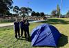 Year 10 Tent Set-up Banner Photo