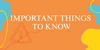Important Things to Know Banner Photo