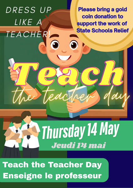 Teach the Teacher Day - A Fund Raiser Dress-up Day Banner Photo