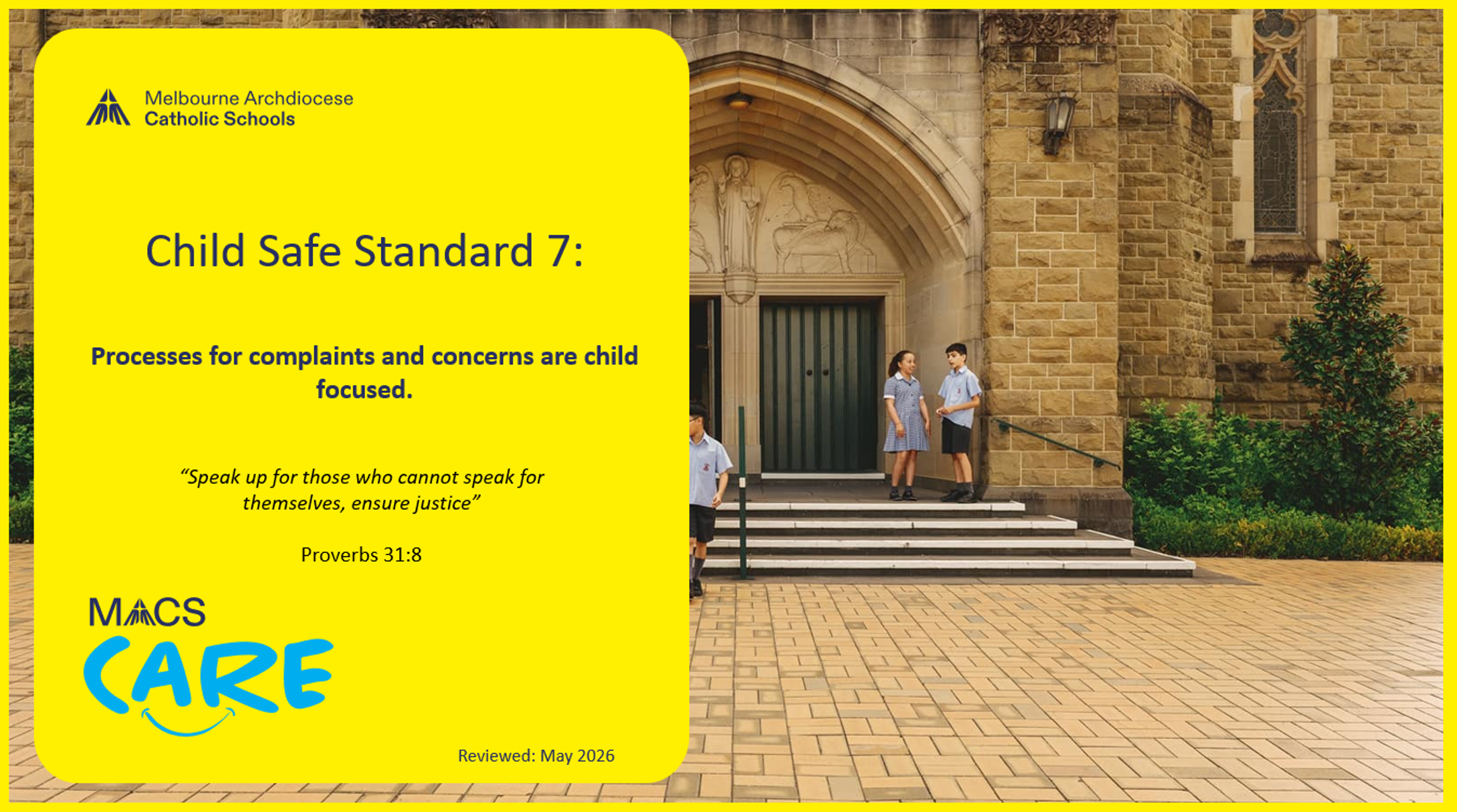 Child Safe Standards Banner Photo