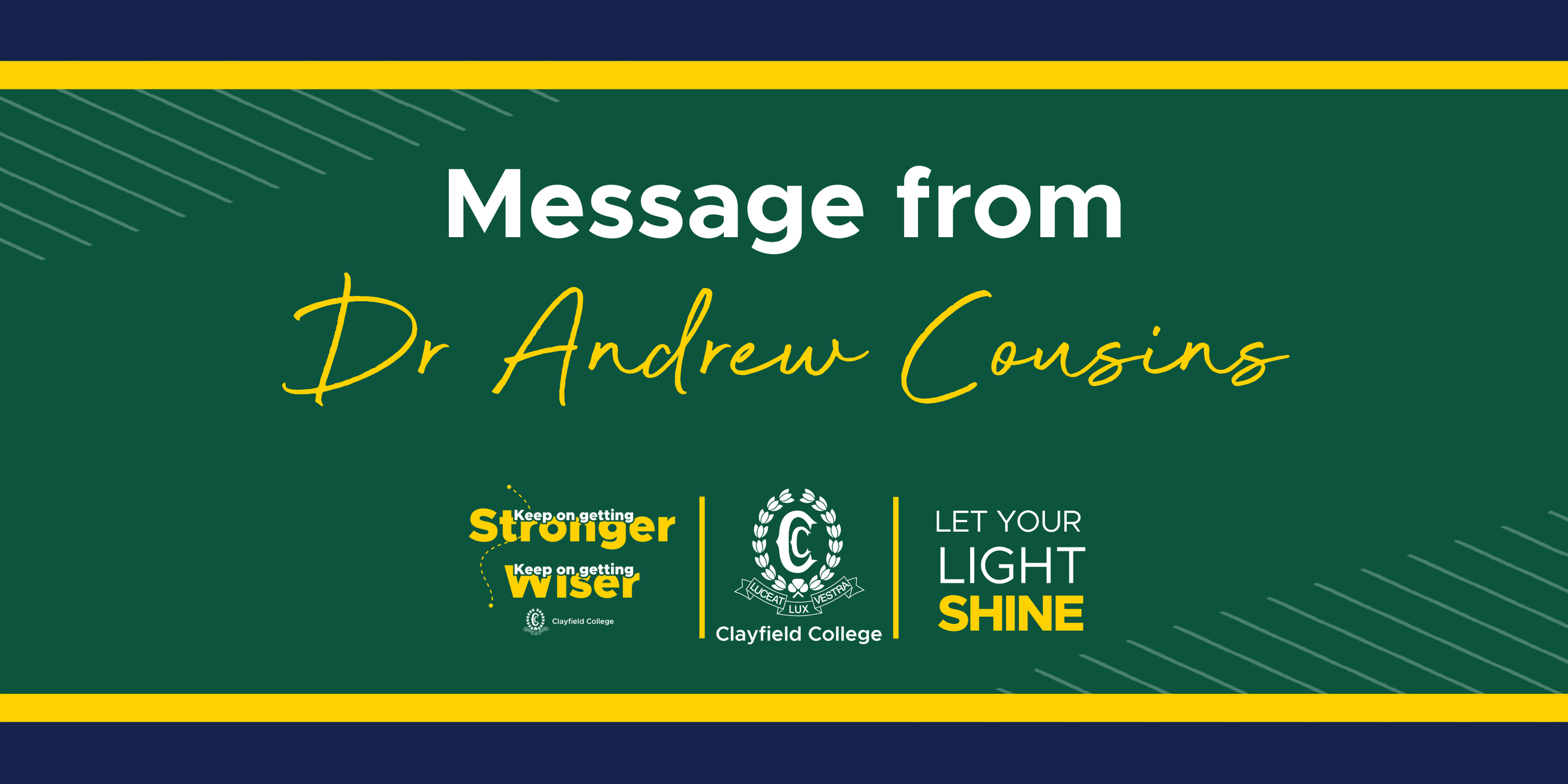 Message from the Principal Banner Photo