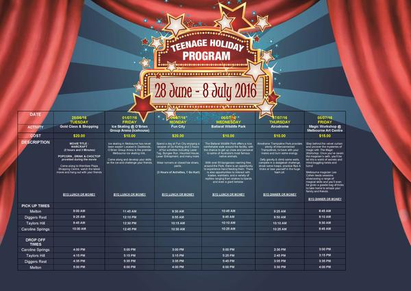 Teenage Holiday Program Banner Photo