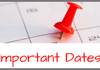 Important Dates Coming Up... Banner Photo