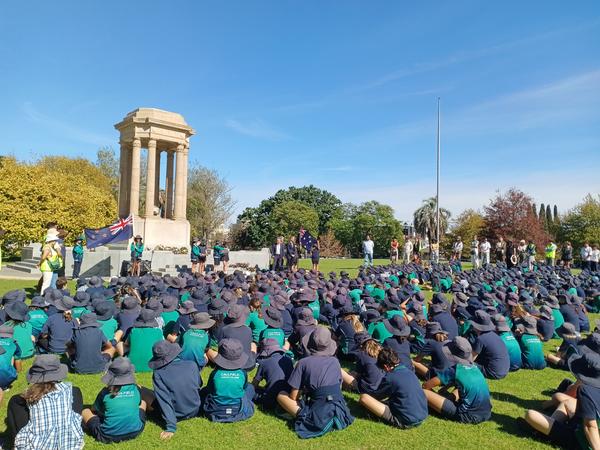 CJC's Anzac Day Special Assembly Banner Photo