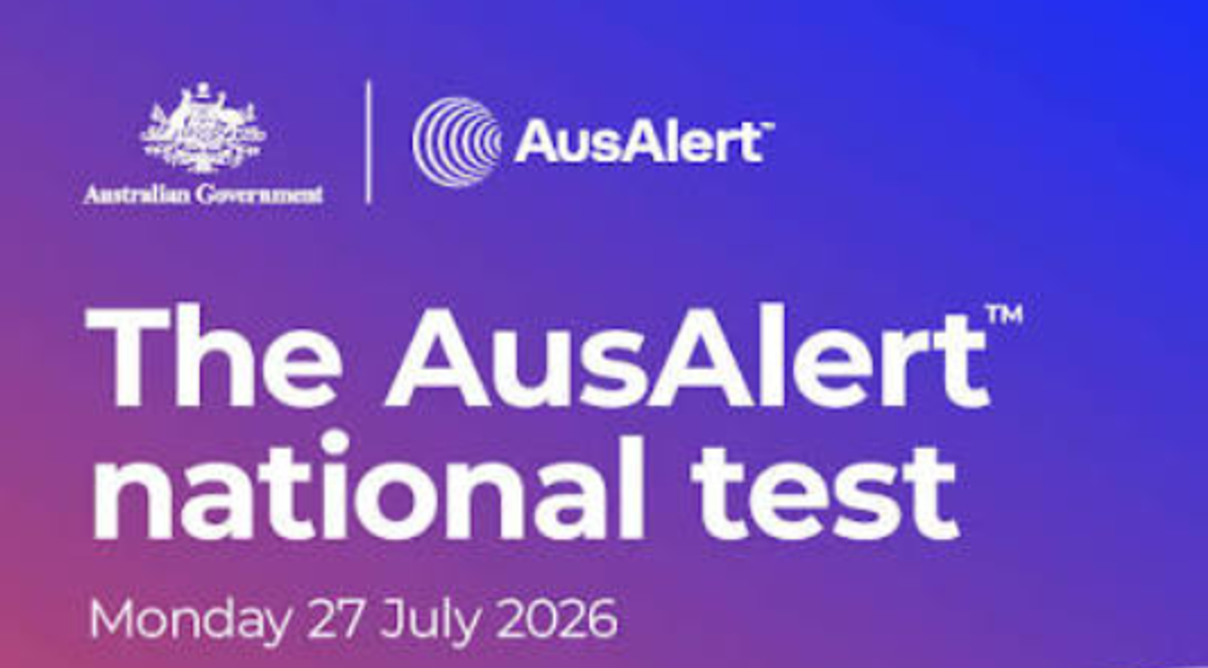 Aus Alert Nationwide Test Banner Photo