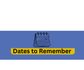 Dates to Remember Banner Photo