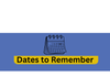 Dates to Remember Banner Photo