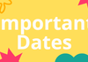 Important Dates Banner Photo