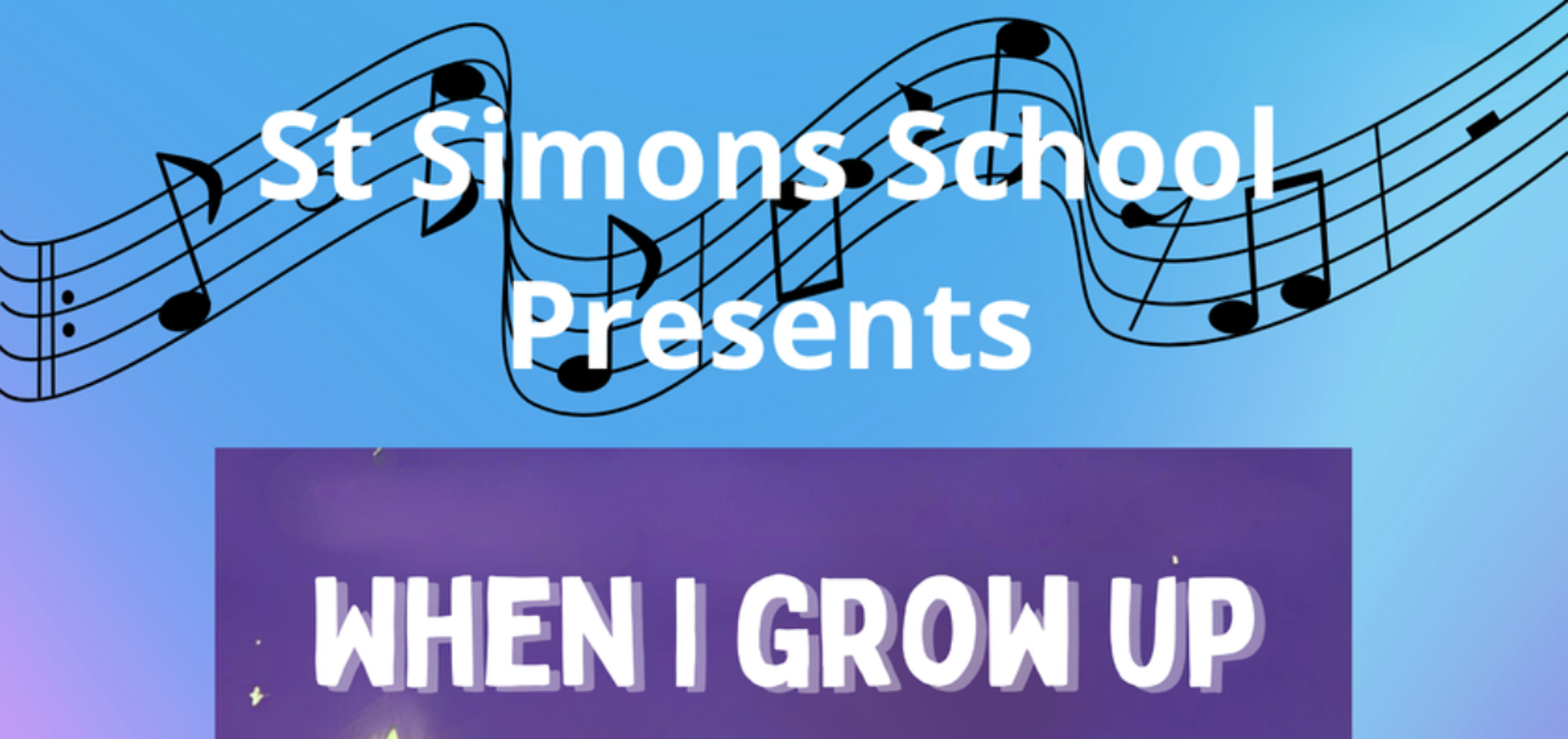 St Simon's School Musical Banner Photo