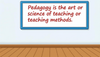      Leader of Pedagogy Banner Photo