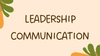 Leadership Communication Banner Photo