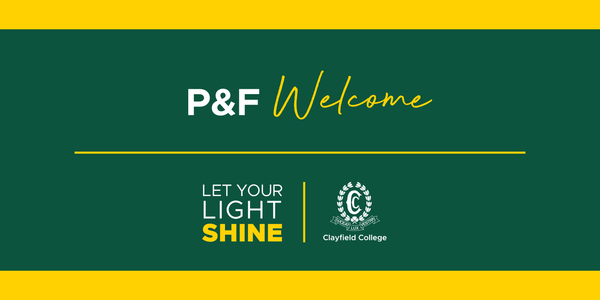P&F Association Welcome Banner Photo