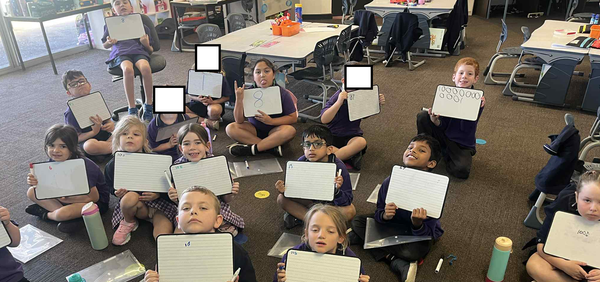 Hello from Grade 2 with Jackson and Julie Banner Photo