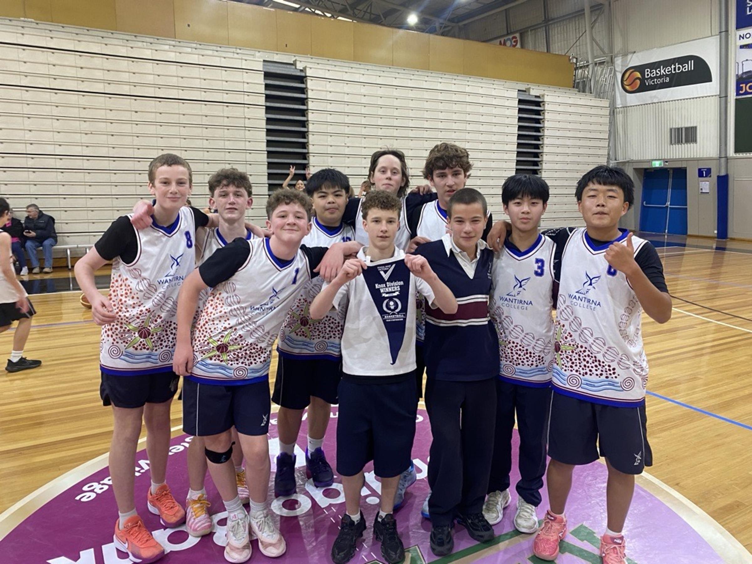 Year 8 Boys Basketball Banner Photo